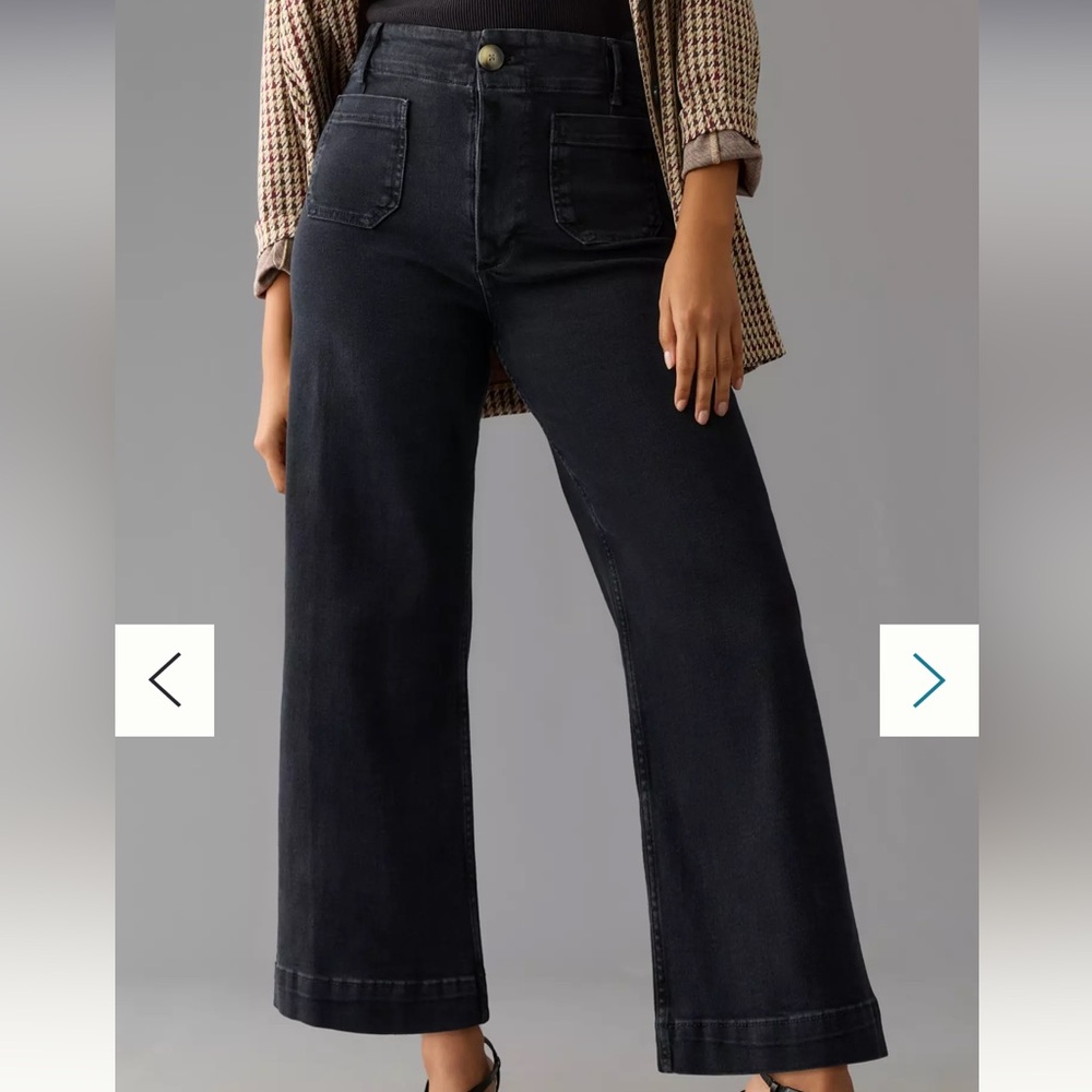 Colette Maeve High-Waisted Black Wide-Leg Jeans 26